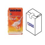 Platt bottenpåse med toppmärkning för spannmål